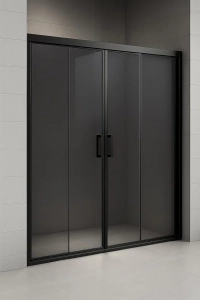 Ön Cephe Elegant Seri Füme Temperli Cam Siyah Profil Duşakabin 190 cm